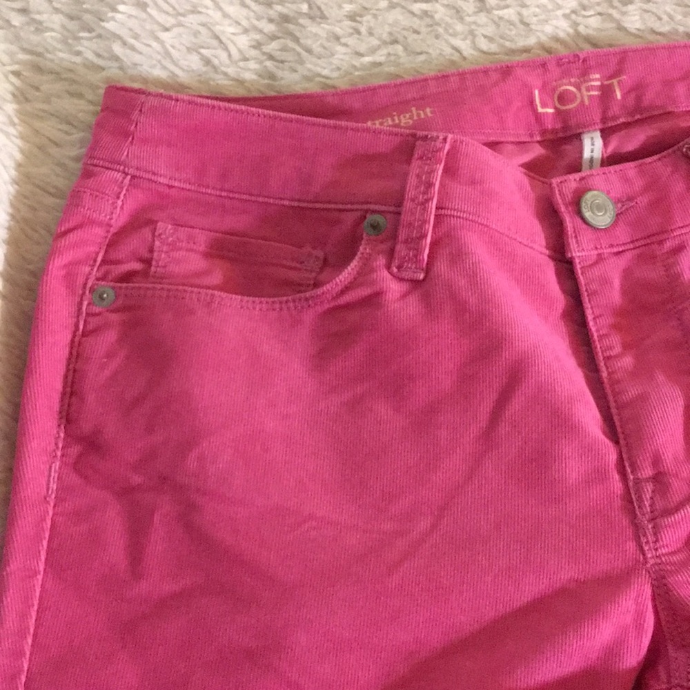 Ann Taylor Loft pink corduroy pants - Picture 7 of 7